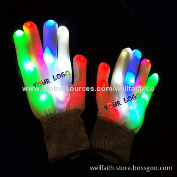 Halloween flashing magic gloves